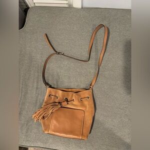 Vince Camuto Tan Crossbody Bag with Tassel